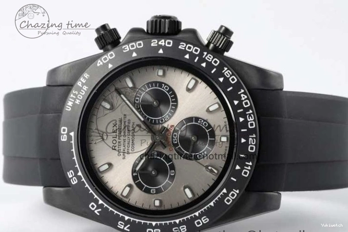 Black Black Rubber Strap on A7750 Best Daytona Ceramic Pusher Black 5GF Edition Dial Gray 0825